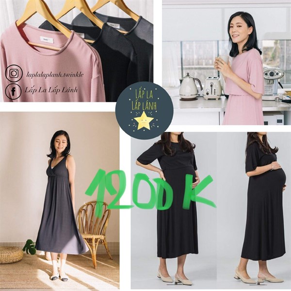 Konny Đầm bỉm sữa sát nách kèm áo ngoài Xám đậm