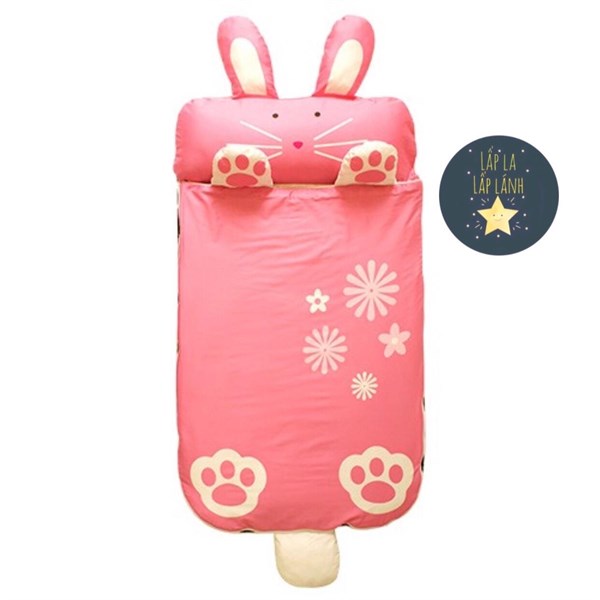 Millo Gabby Set ngủ Thỏ Hồng + Túi Chống Thấm