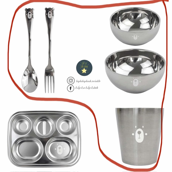 Dongyang Set muỗng nĩa gấu