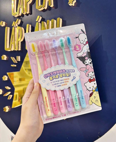 Atex Set bàn chải Sanrio 6 cái