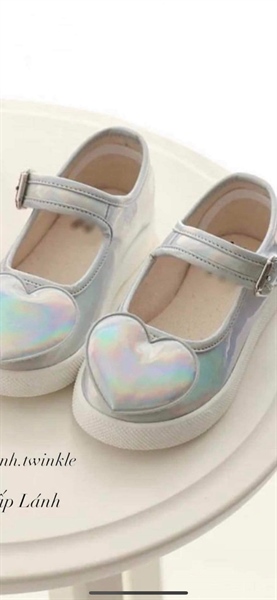 Petitshoes Giày trái tim bạc size 170