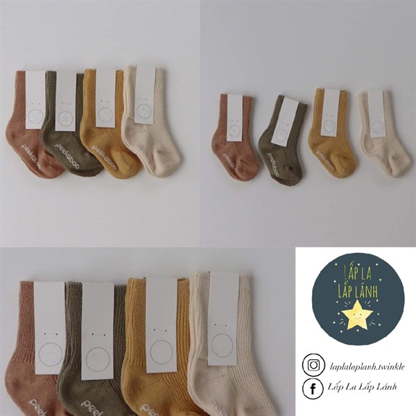 Peekaboo Set 4 vớ Cam Vàng size 1y