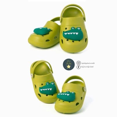 Ozkiz Dép nhựa cá sấu xanh lá s150