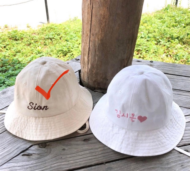 Bongbongmonster nón tai bèo thêu tên size M