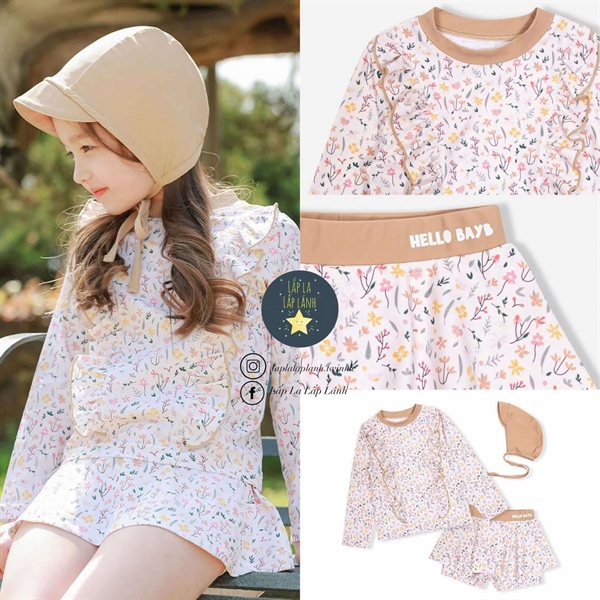 Bayb Set đồ bơi 3p Màu beige size XL
