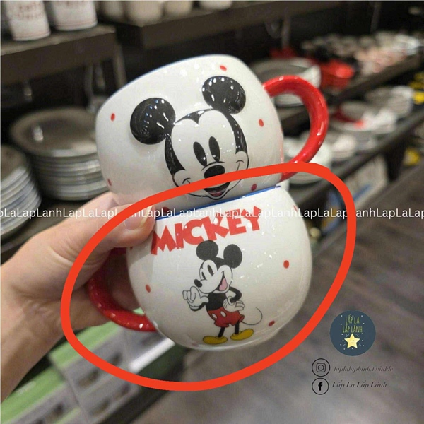 ModernHouse Ly sứ Mickey shape tròn
