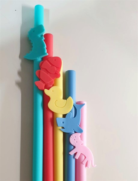 Eeeek Set Ống hút 5p silicone Animals Ver1